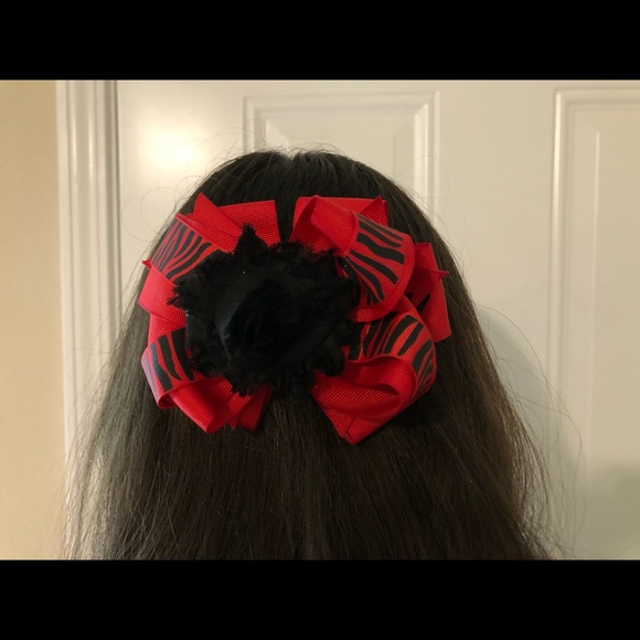 Zebra pattern bow set - Picture 3 of 7